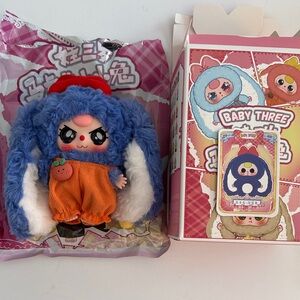 Baby Three Blue and Orange Plush Doll